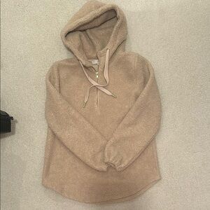Cozy Beige Hooded Pullover